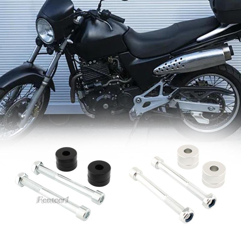 Set 2 Thanh Nâng Ghi Đông Xe Máy Màu Đen Bền Bỉ Fenteer1