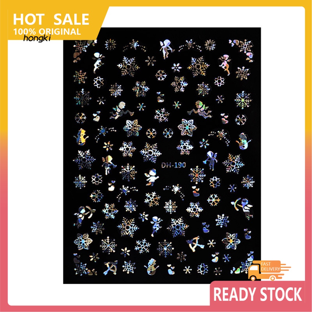 Miếng Dán Trang Trí Móng Tay Họa Tiết Giáng Sinh 3D DIY