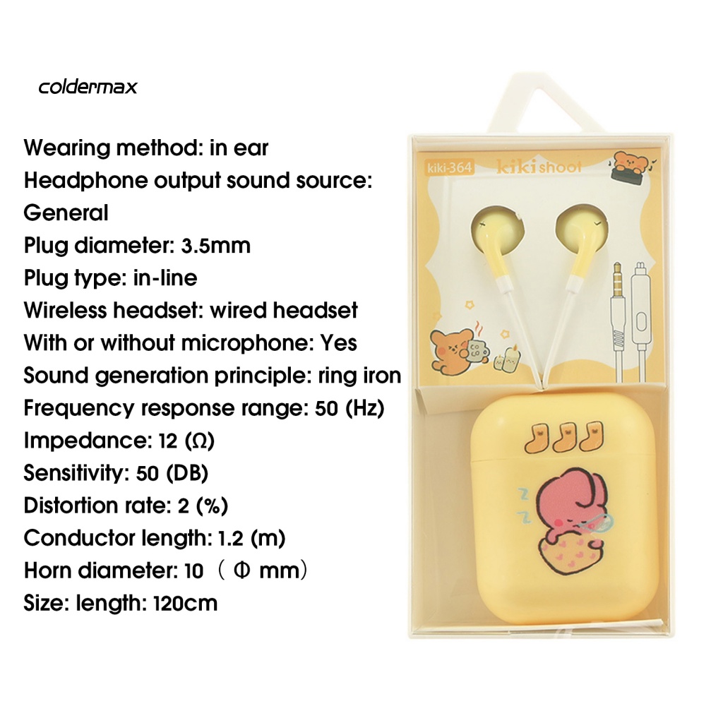 Tai Nghe Nhét Tai Có Dây Jack 3.5mm Âm Thanh Nổi HD Họa Tiết Hoạt Hình Cho Bé