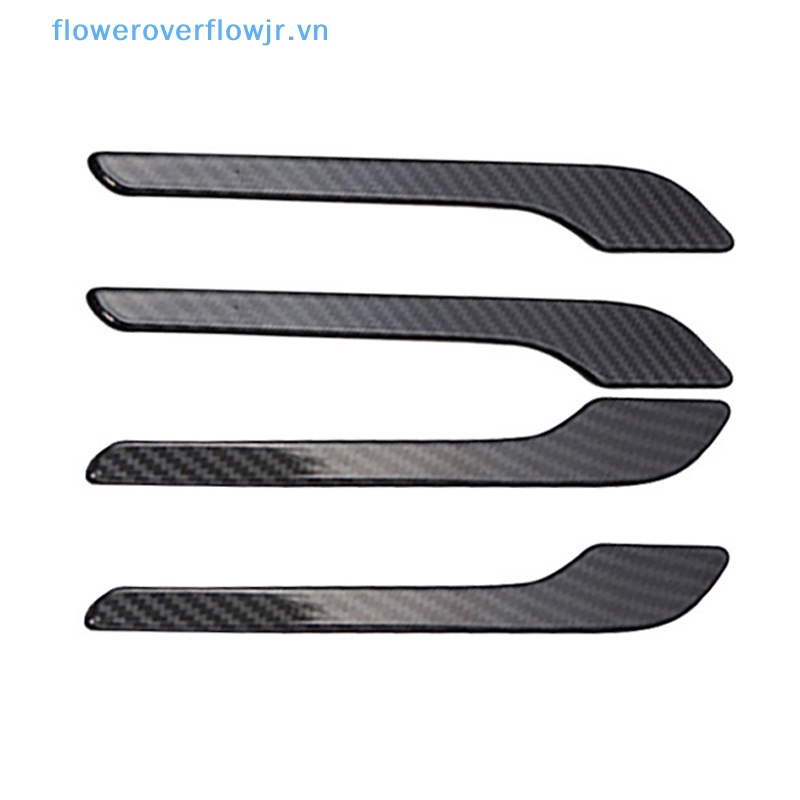 Bộ 4 Miếng Dán Tay Nắm Cửa Xe Hơi Tesla Model 3 2023 Bằng ABS Họa Tiết Sợi Carbon