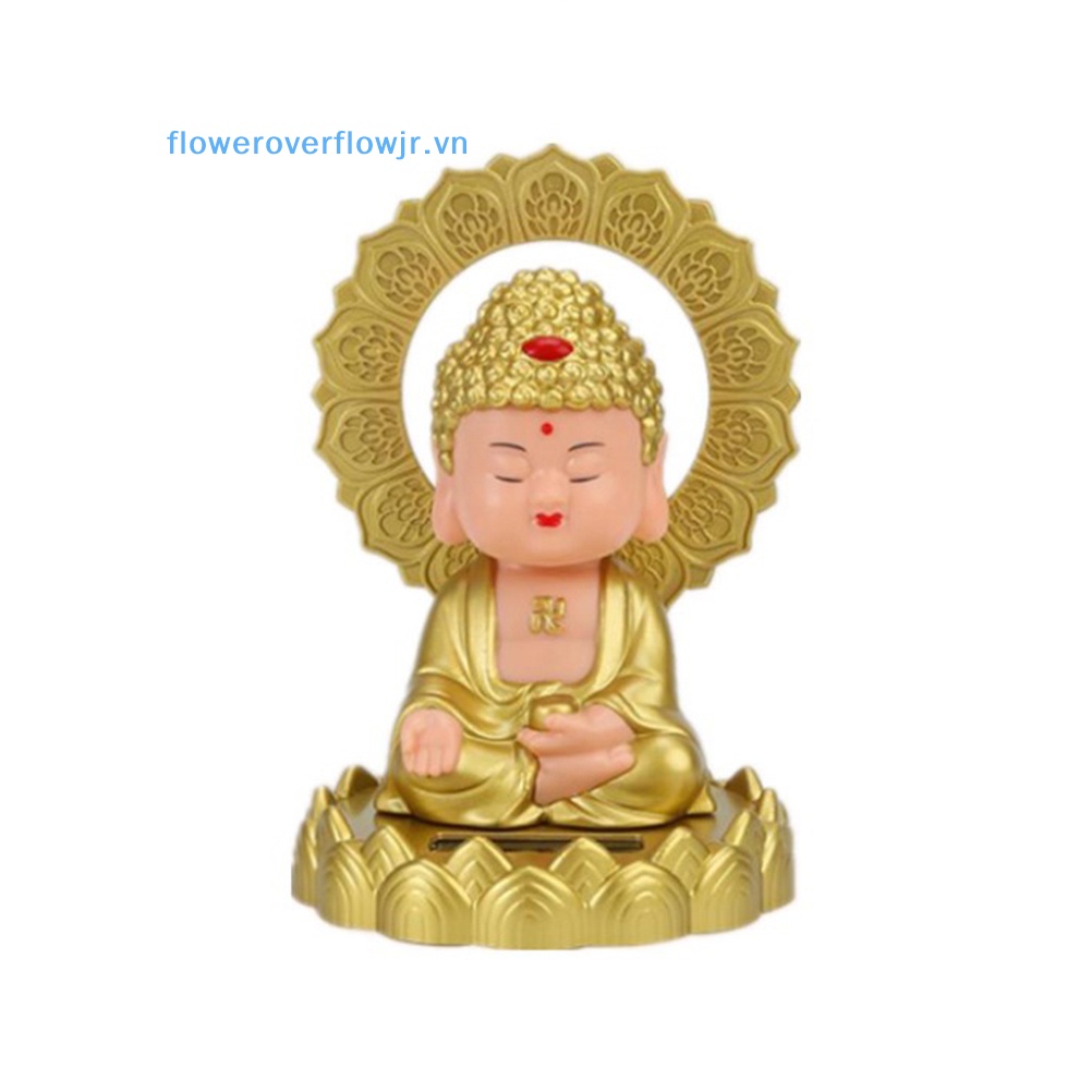 Tượng Phật May Mắn Trang Trí Nội Thất Xe Hơi Sử Dụng Năng Lượng Mặt Trời