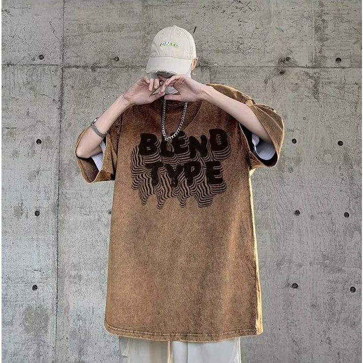 Áo Thun Nam Tay Ngắn Có In Hình Phong Cách Đường Phố Mỹ Cá Tính