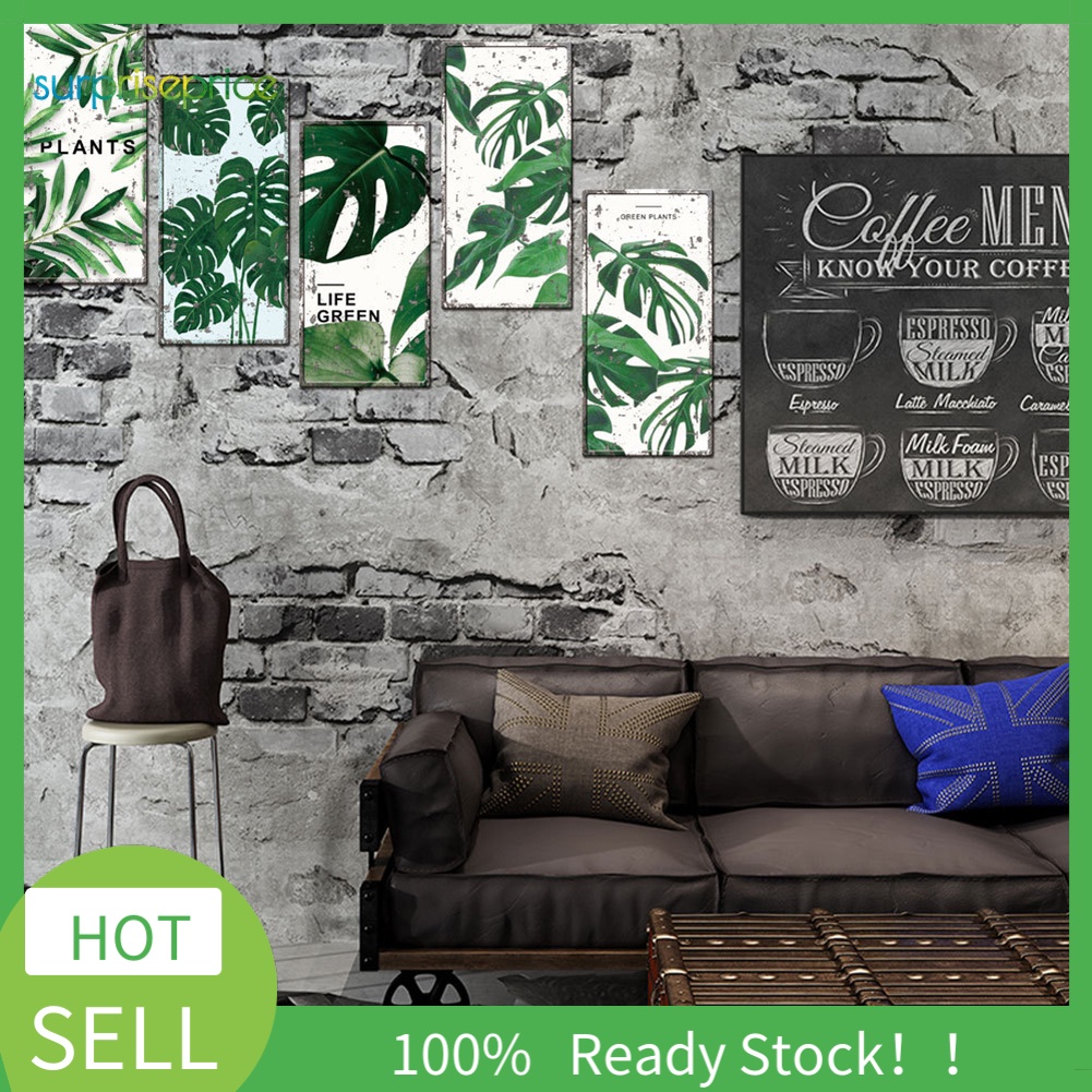 Set 6 Miếng Dán Tường Trang Trí Hình Cây Xanh Có Thể Tháo Gỡ