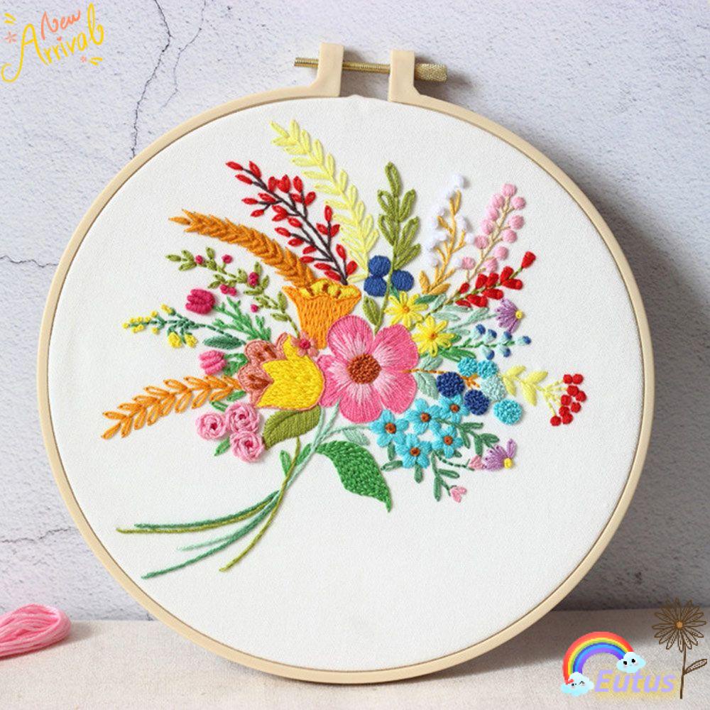 Bộ Dụng Cụ Thêu Hoa Thủ Công Kèm Vòng Chuyên Dụng