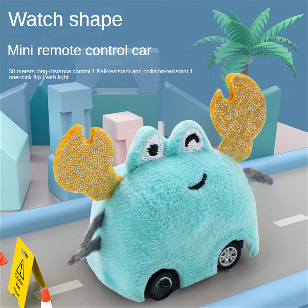 Đồ Chơi Xe Hơi Điều Khiển Từ Xa Mini 2.4G Hình Chú Cua Nhồi Bông Đáng Yêu Cho Bé