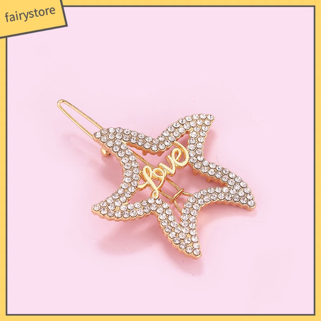 Kẹp Tóc Đính Đá Lấp Lánh Chống Trượt Thiết Kế Tinh Tế