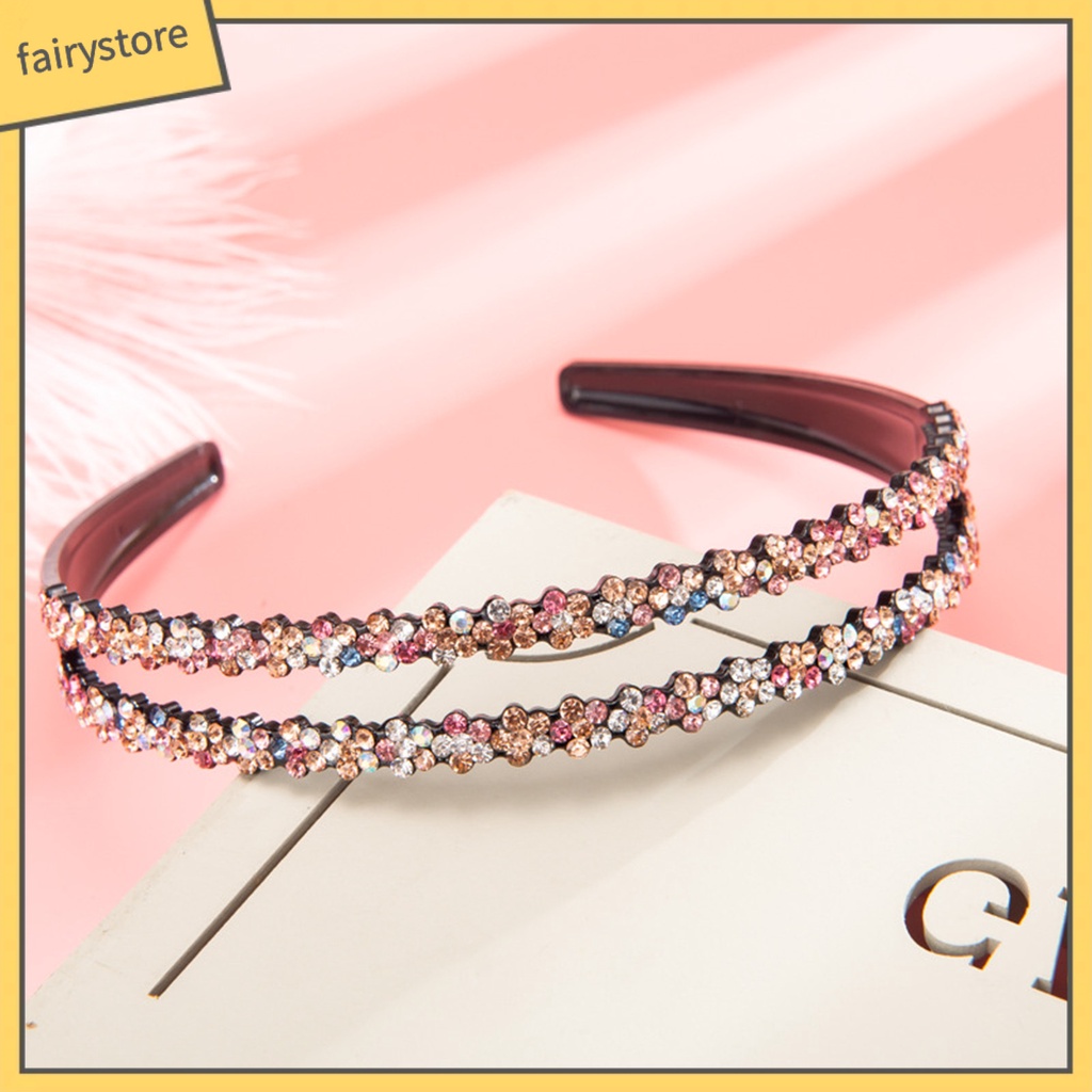 Băng Đô Cài Tóc Đính Đá Lấp Lánh Phong Cách Hàn Quốc Cho Nữ