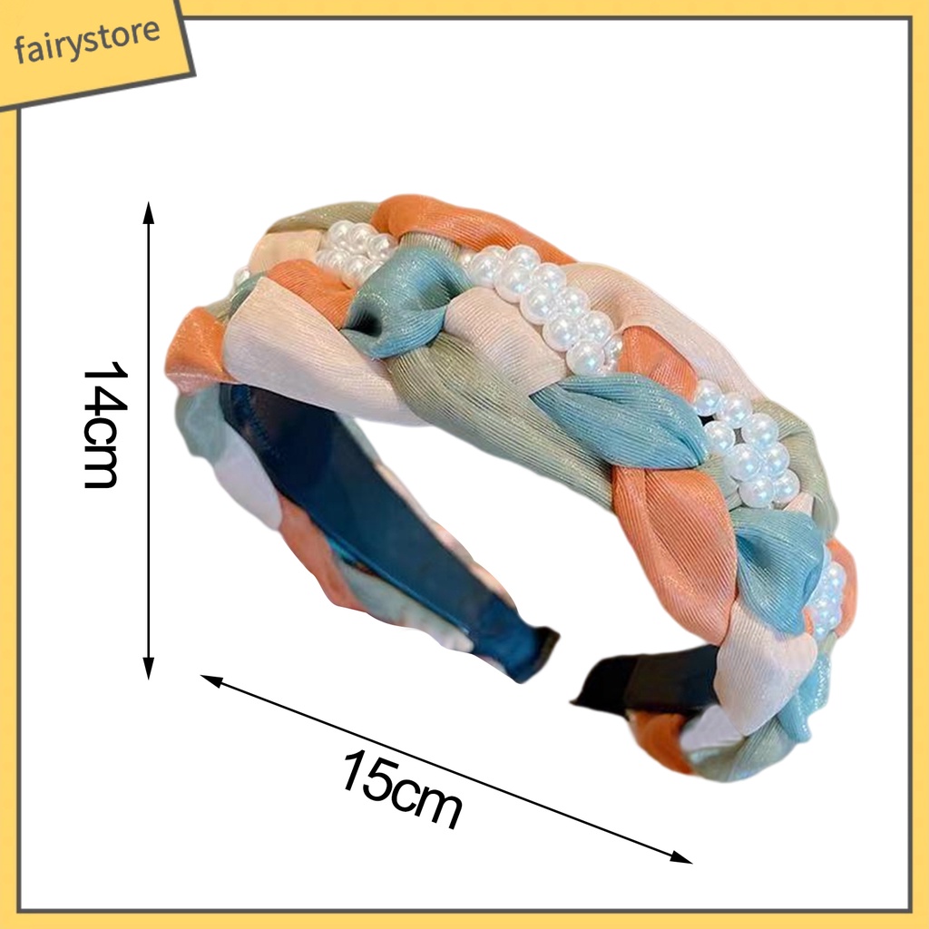 Băng Đô Cài Tóc Phối Lưới Và Ngọc Trai Giả Trang Trí Tóc Cho Cô Dâu