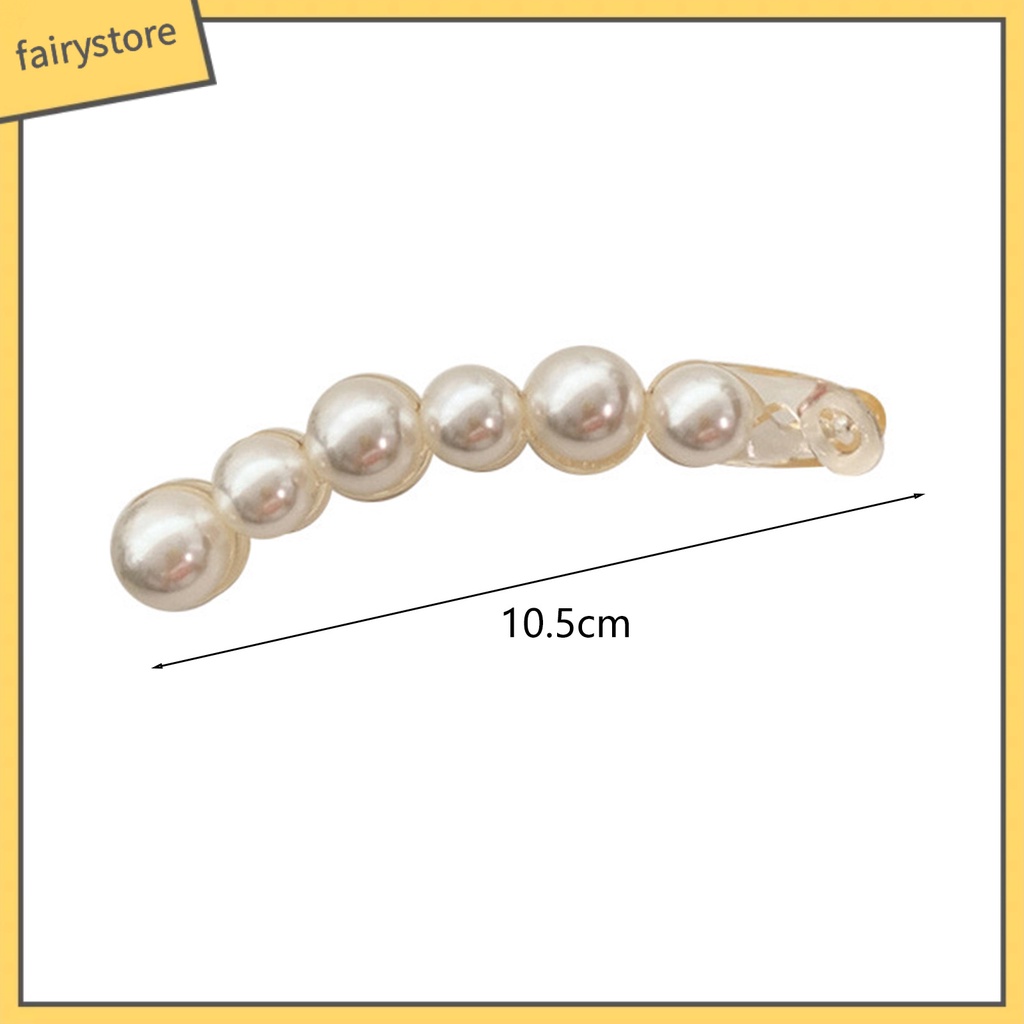 Kẹp Tóc Đuôi Ngựa Chống Trượt Đính Ngọc Trai Giả Xinh Xắn