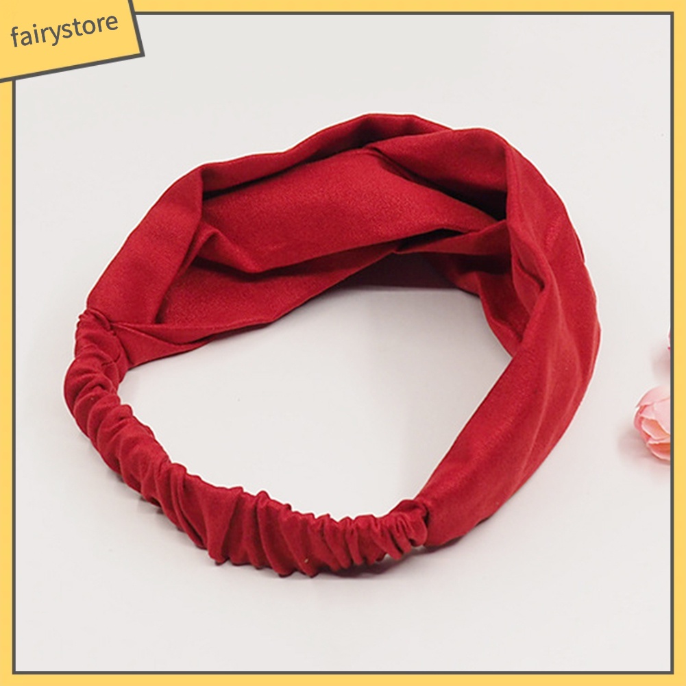 Băng Đô Cài Tóc Thắt Nút Bằng Da Lộn Màu Trơn Phong Cách Vintage Dành Cho Nữ