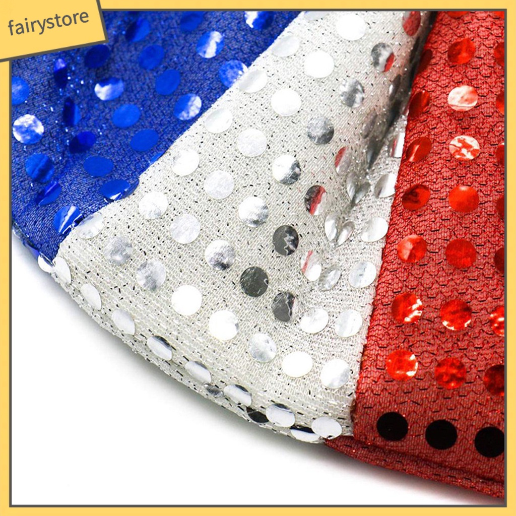 [FRO] Băng Đô Nơ Lớn Đính Kim Sa Phong Cách Mỹ Độc Lập Ngày Lễ