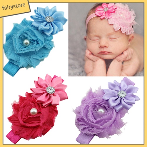 Băng Đô Hoa Đính Ngọc Trai Và Đá Xinh Xắn Cho Bé Gái