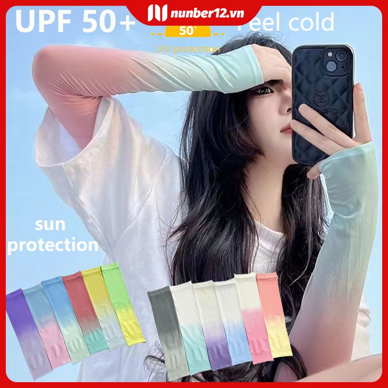 Găng Tay Chống Nắng UPF50 + 16 Màu Bằng Lụa Mát Chống Tia UV Thời Trang Mùa Hè 2023