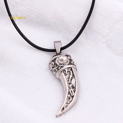 Vòng cổ Nanh SóI BằNg ThéP Titan ThờI Trang