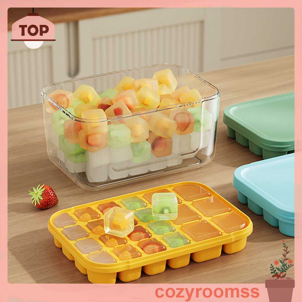 Khuôn Làm Kem / Tráng Miệng Có Nắp Đậy An Toàn Thực Phẩm