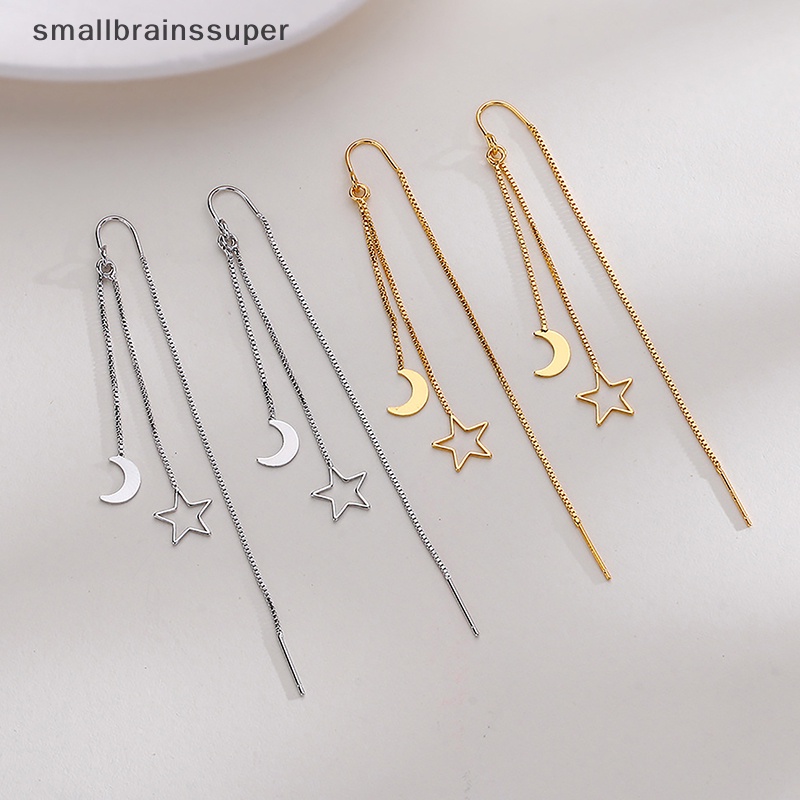 1 Cặp Bông Tai Tua Rua Hình Ngôi Sao Mặt Trăng Thời Trang Dành Cho Nữ