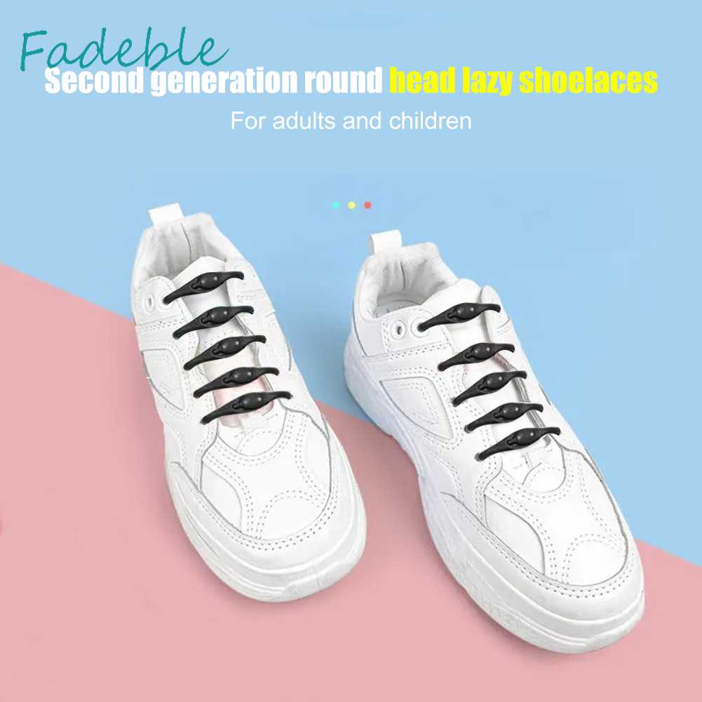 12 Dây Giày Thể Thao Bằng Silicone Co Dãn Không Cần Buộc