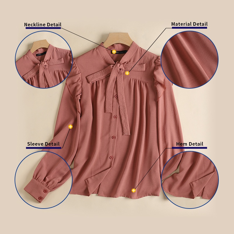 Zanzea Áo Sơ Mi Tay Dài Phồng Xếp Ly Cài Nút Trước Thời Trang Cho Nữ