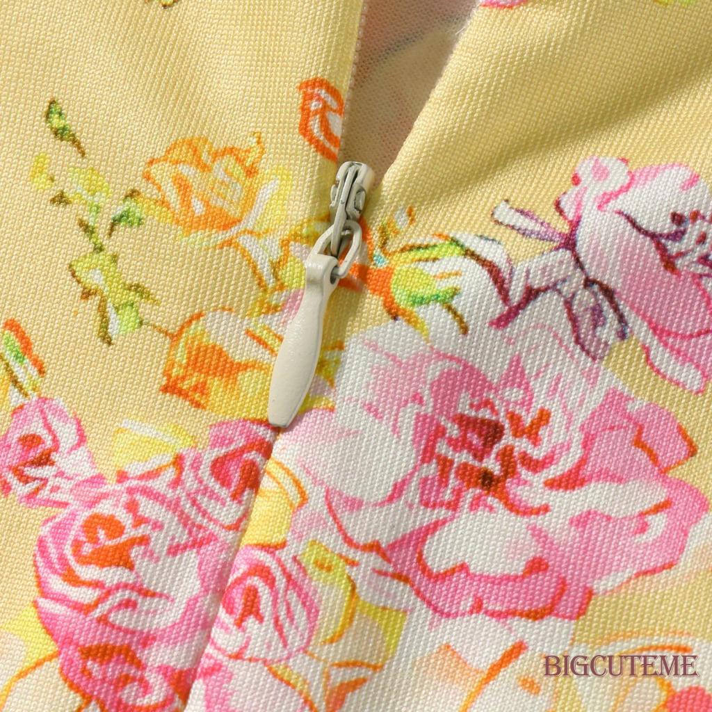 Đầm Hai Dây Hở Lưng In Hoa Thời Trang Mùa Hè Cho Nữ