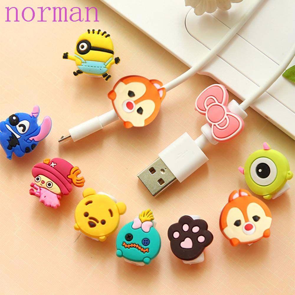 Norman Phụ Kiện Bảo Vệ Dây Cáp Sạc USB Hình Stitch Nhiều Màu Sắc