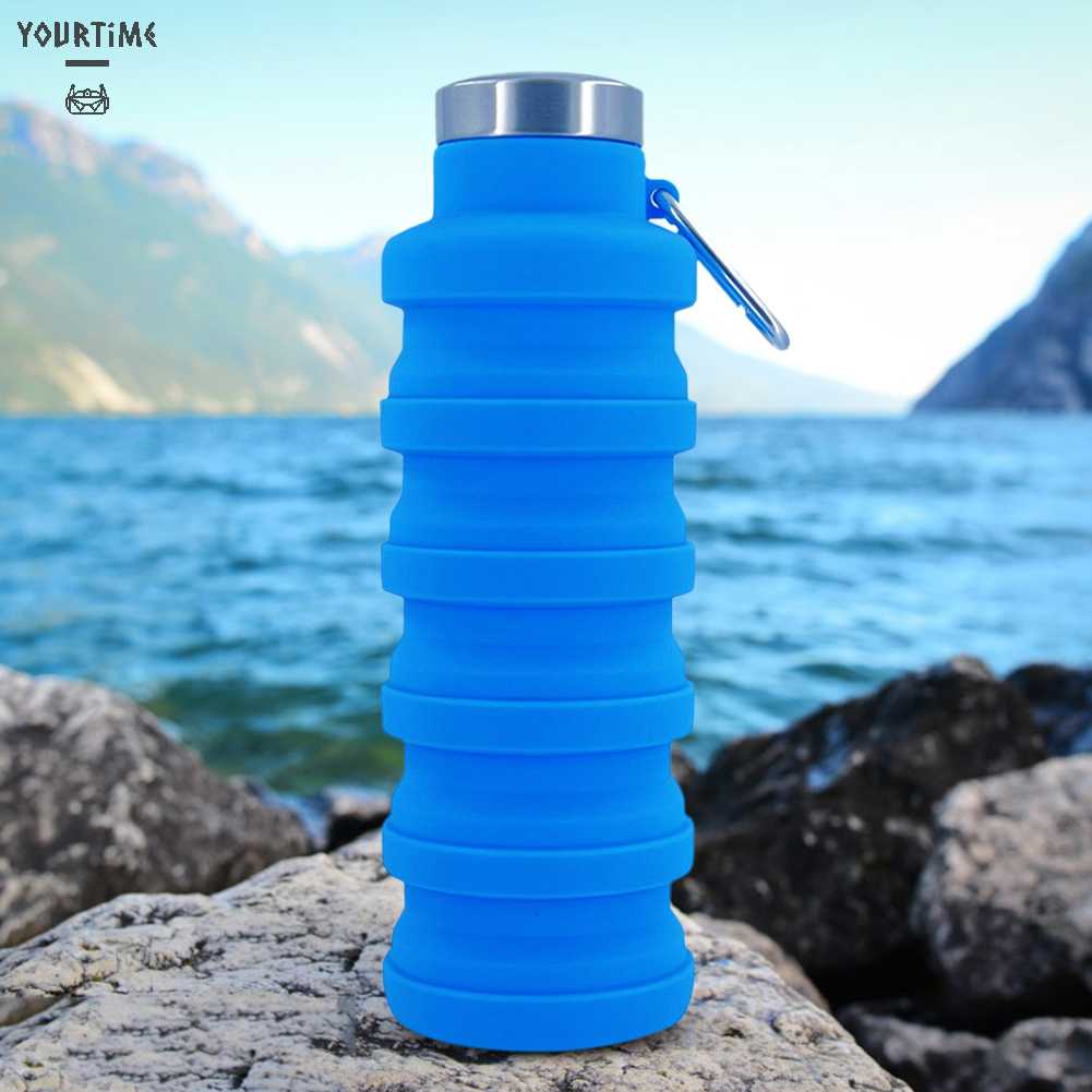 Bình Nước Thể Thao Bằng Silicone 500ml Chống Tràn Cho Trẻ Em