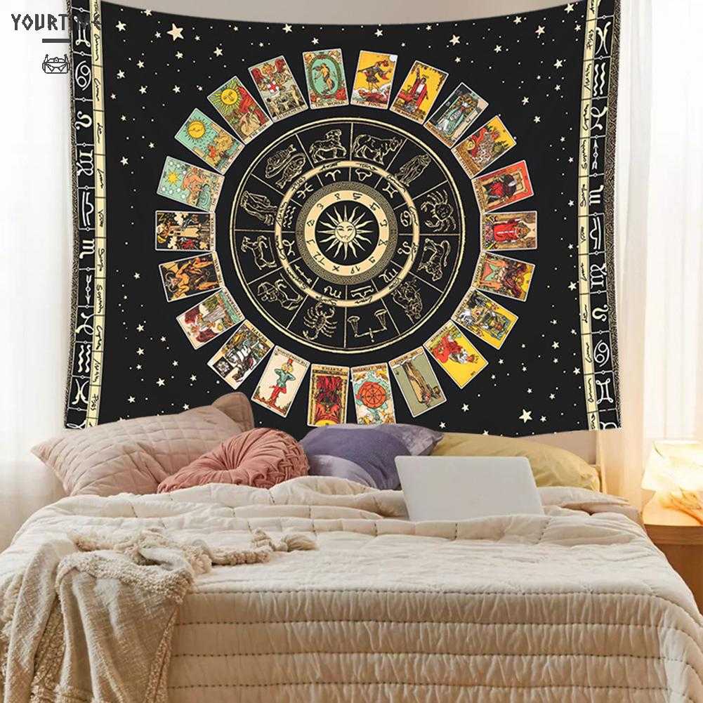 Thảm Treo Tường Họa Tiết Mandala Tarot Kích Thước 95x73cm