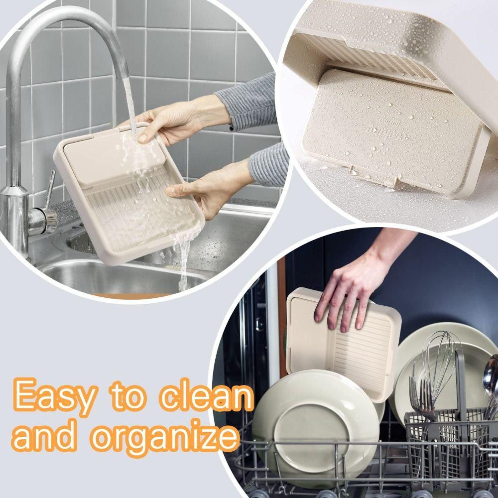 1 Dụng Cụ Gác Muỗng Bằng ABS Màu Xanh Lá Và Trắng