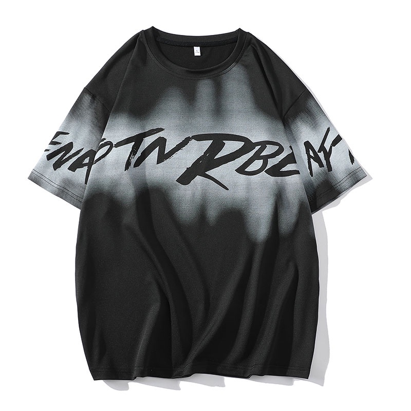 Áo Thun Tay Ngắn Vải Lụa Lạnh In Họa Tiết Thời Trang Mùa Hè Cho Nam