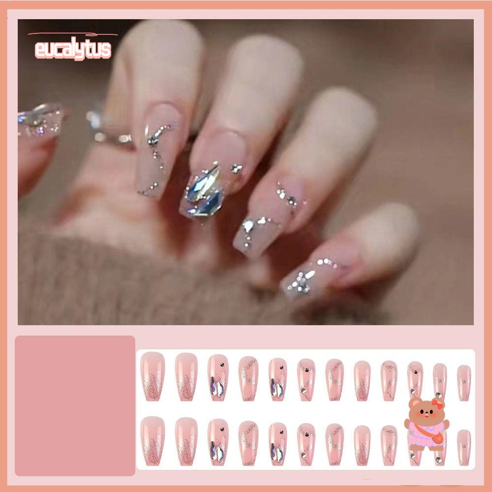 Bộ Móng Tay Giả Toàn Diện Đầu Vuông Dạng Nhấn DIY