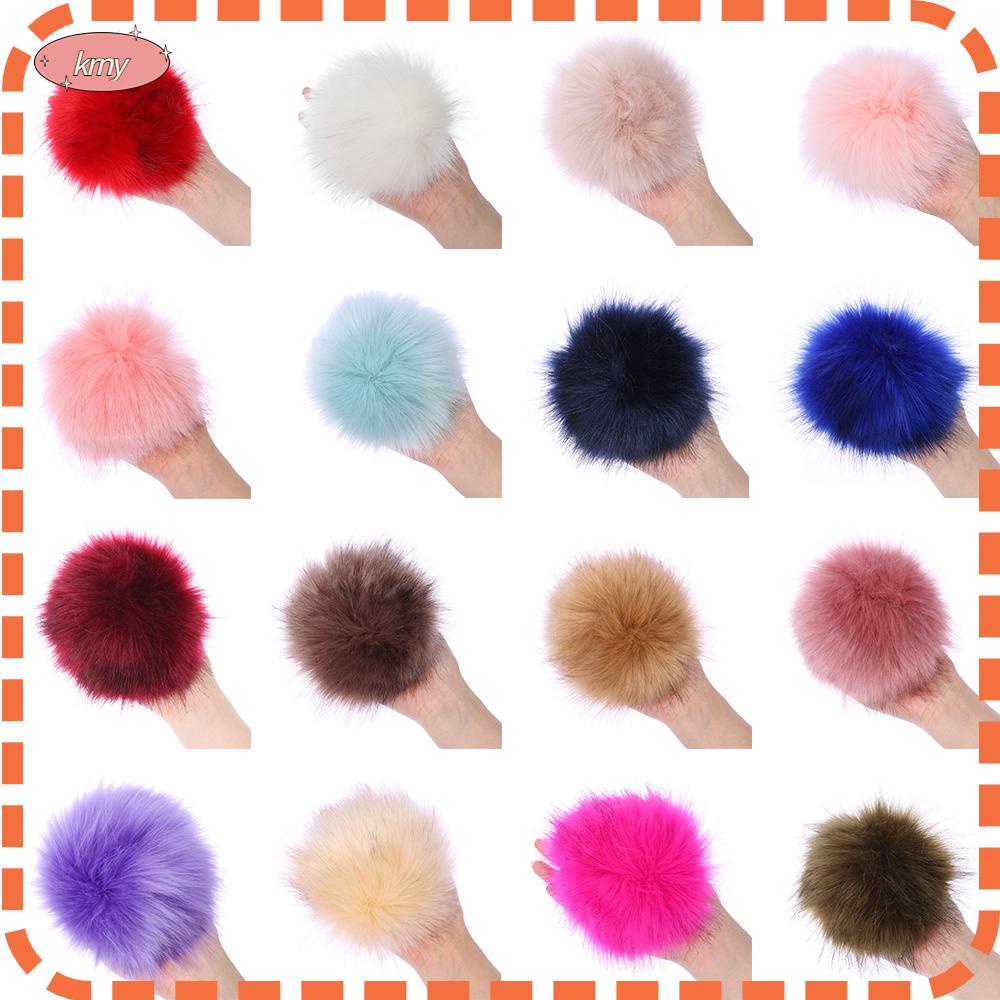 KRNY Mũ Len Beanie 15cm Gắn Quả Bông Nhiều Màu Thời Trang