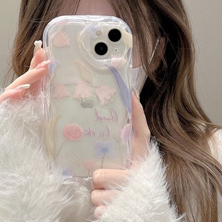 Ốp Điện Thoại Trong Suốt Họa Tiết Hoa Xinh Xắn Cho IPhone 14Pro MAX13 12 11Pro XS 7 7plus 8 8plus Xr