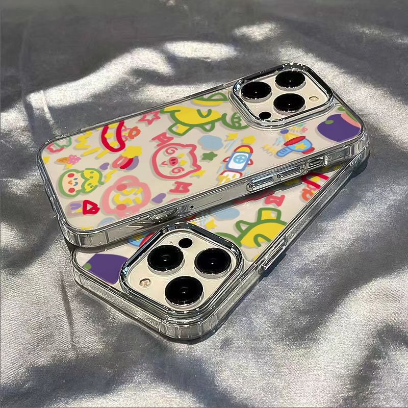 ✅Ốp Điện Thoại Dẻo Họa Tiết Hoạt Hình Phong Cách Graffiti Chống Sốc Cho Iphone12MaxPlus 811 AU8T / 14pro 7 13
