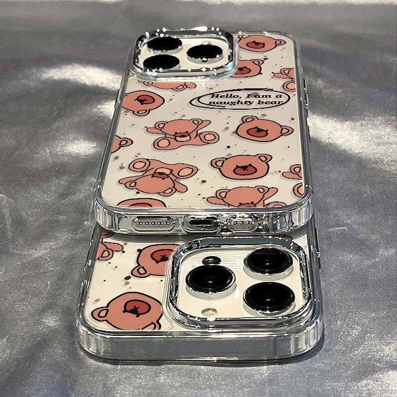 ✅Ốp Điện Thoại Dẻo Họa Tiết Hoạt Hình Chú Gấu Dễ Thương Chống Sốc Cho Iphone12MaxPlus14Pro QK3X 13 7