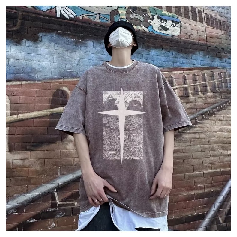 Áo Thun Nam Ngắn Tay In Hình Phong Cách Hip Hop Cá Tính