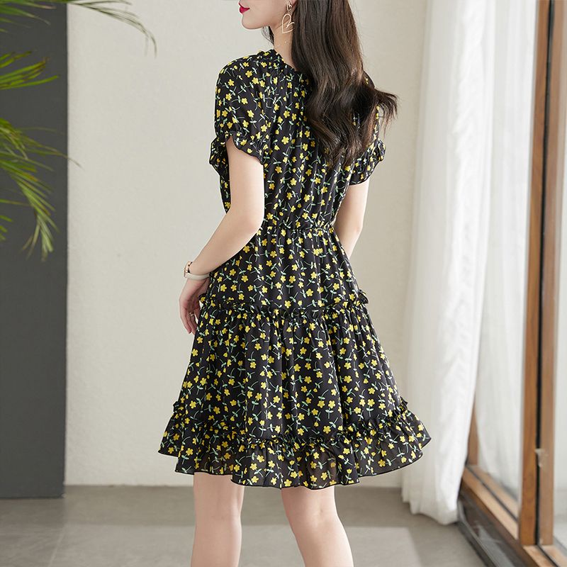 Đầm Hoa Tay Ngắn Thời Trang Mùa Hè 2023 Mới Cho Nữ
