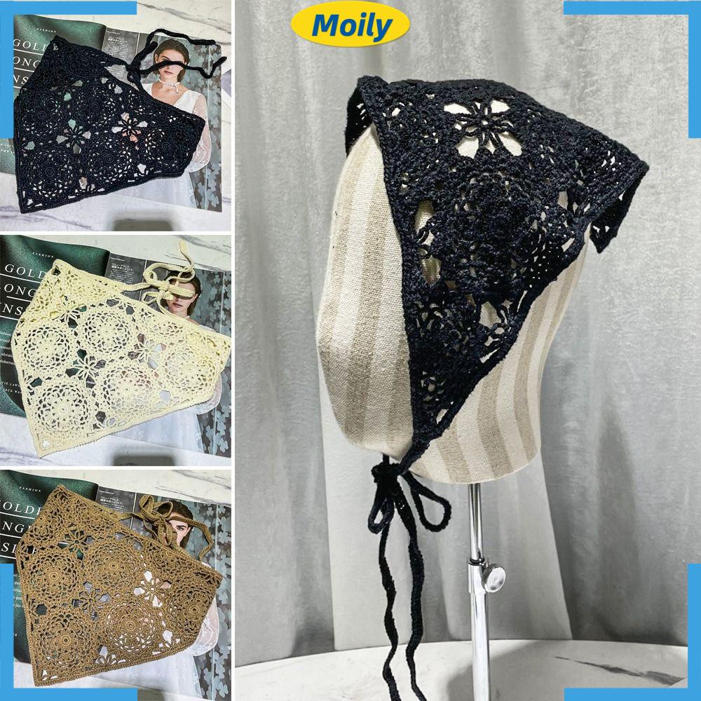 Khăn Choàng Cổ Dệt Kim Hình Tam Giác Phong Cách Vintage Thanh Lịch