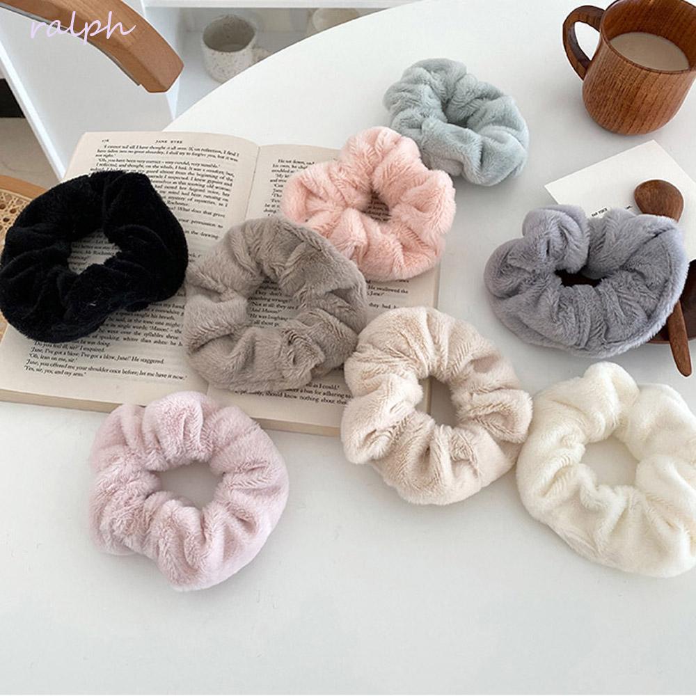 Dây Cột Tóc Đuôi Ngựa Bằng Vải Lông Co Giãn Thời Trang Giá Đỡ