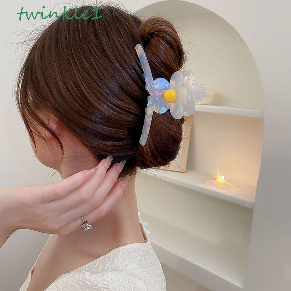 Kẹp Tóc Hình Cá Mập Đính Hoa Lấp Lánh Phong Cách Hàn Quốc Cho Nữ