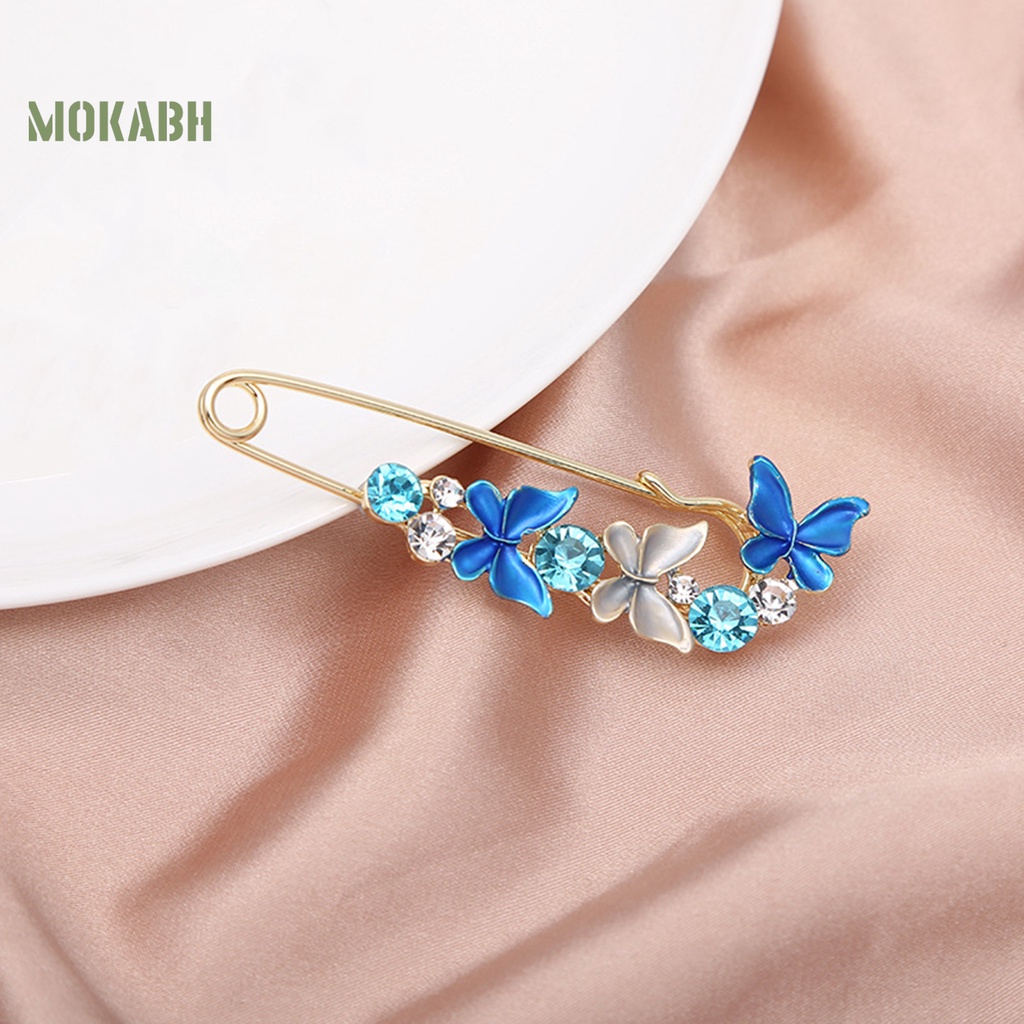 Ghim Cài Áo Hình Hoa Đính Đá Mạ Điện Dễ Phối Đồ Thời Trang Cho Nữ