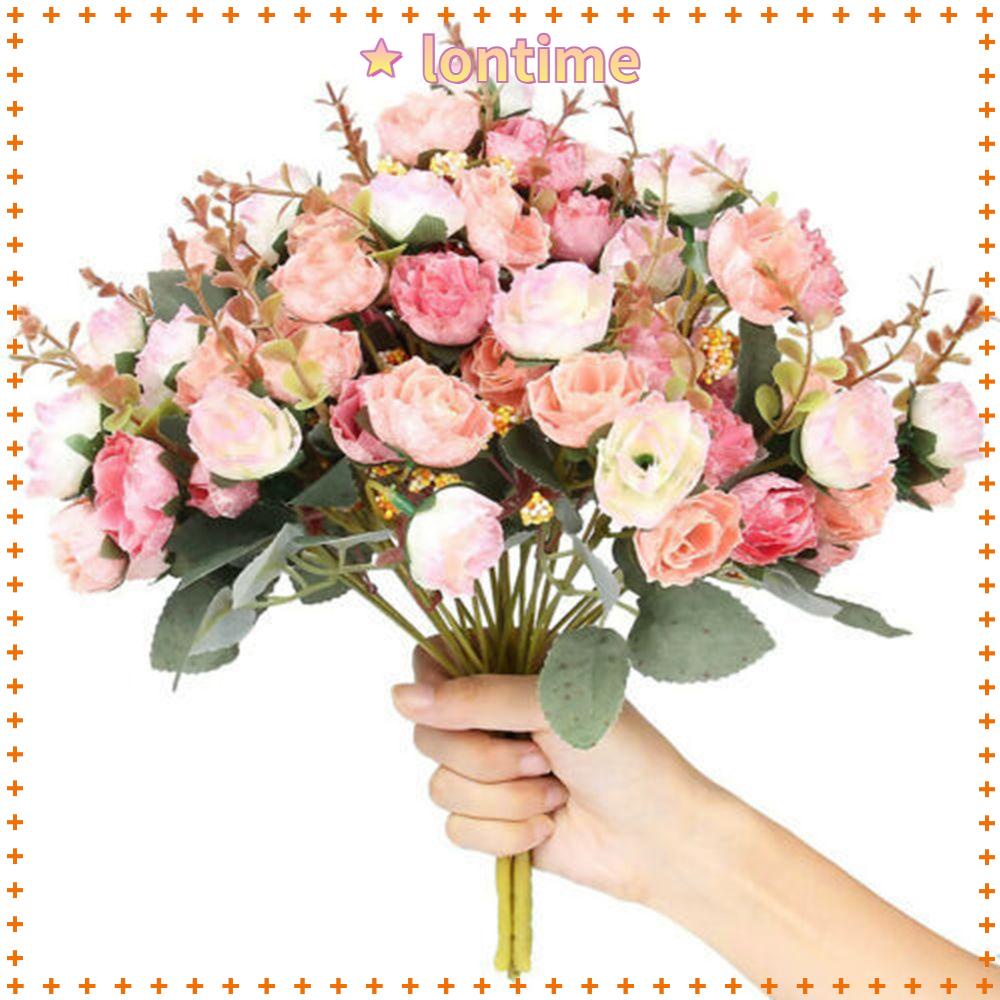 Bó 21 Bông Hoa Giả Xinh Xắn Theo Phong Cách Bắc Âu|Cành Cây Giả Trang Trí Không Gian Xanh