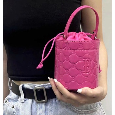 Túi Xách Bucket Mini Dây Rút Thời Trang Cho Nữ