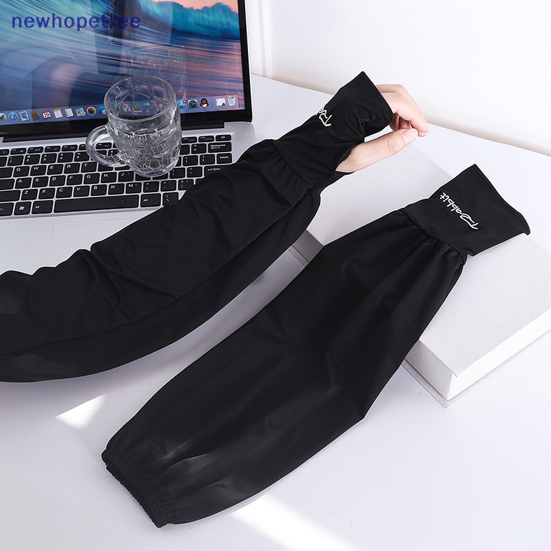 1 Cặp Găng Tay Dài Bằng Lụa Lạnh Thời Trang Unisex