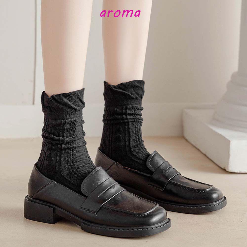 Vớ Cotton Họa Tiết Kẻ Sọc Trắng Đen Phong Cách Lolita Hàn Quốc Cho Nữ