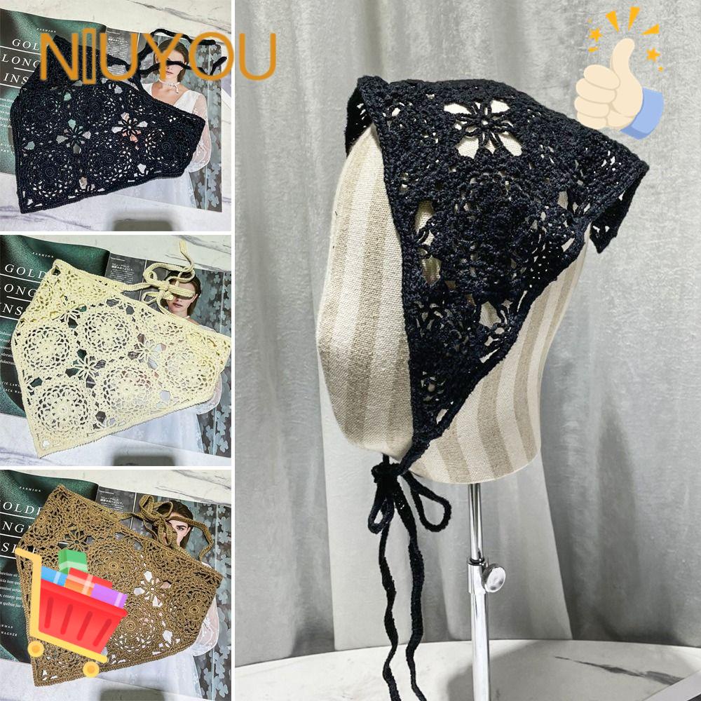 Khăn Quàng Cổ Dệt Kim Hình Tam Giác Phong Cách Vintage Cho Nữ