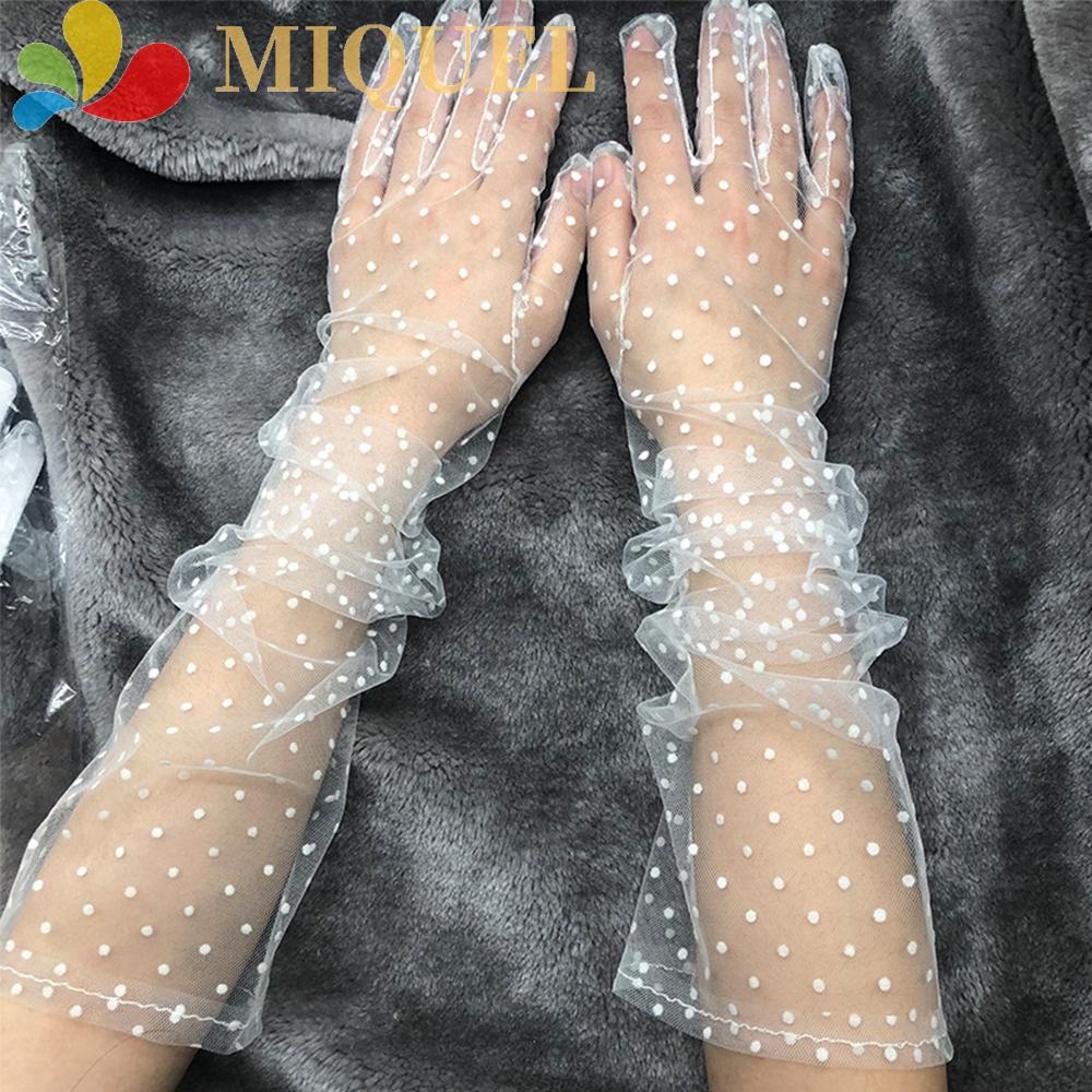 Găng Tay Vải Tuyn Ren Co Giãn Linh Hoạt Cho Nữ