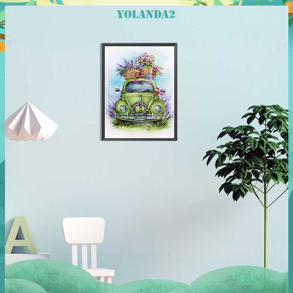 Tranh Đính Đá Kim Cương Toàn Bộ 5D DIY Hình Vẽ Hoa Trang Trí Nhà Cửa Xe Hơi