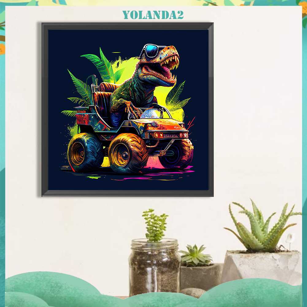 Tranh Đính Đá Kim Cương Toàn Bộ 5D DIY Hình Khủng Long