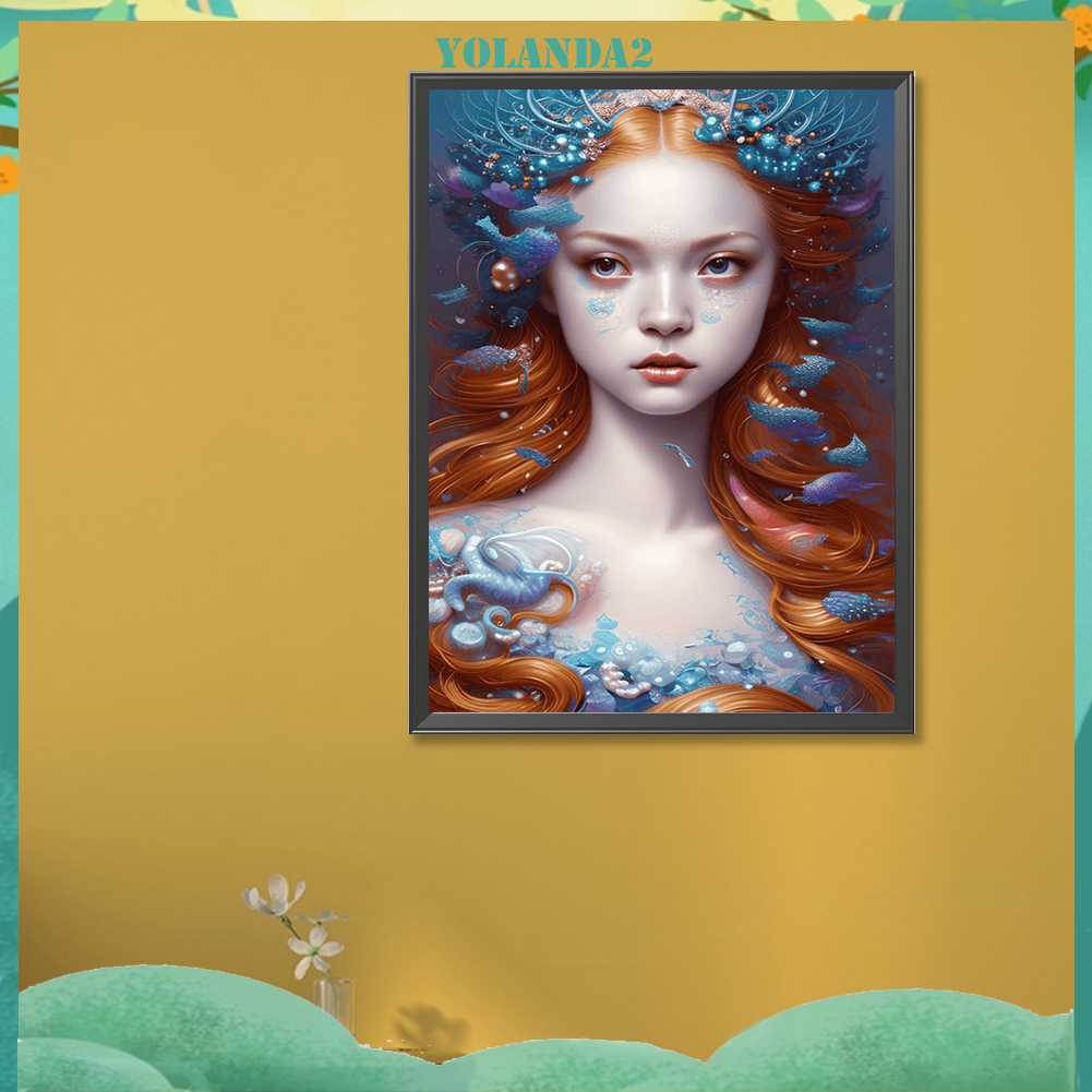 Tranh Đính Đá Kim Cương Toàn Bộ 5D DIY Hình Vẽ Cô Gái Trang Trí Nhà Cửa