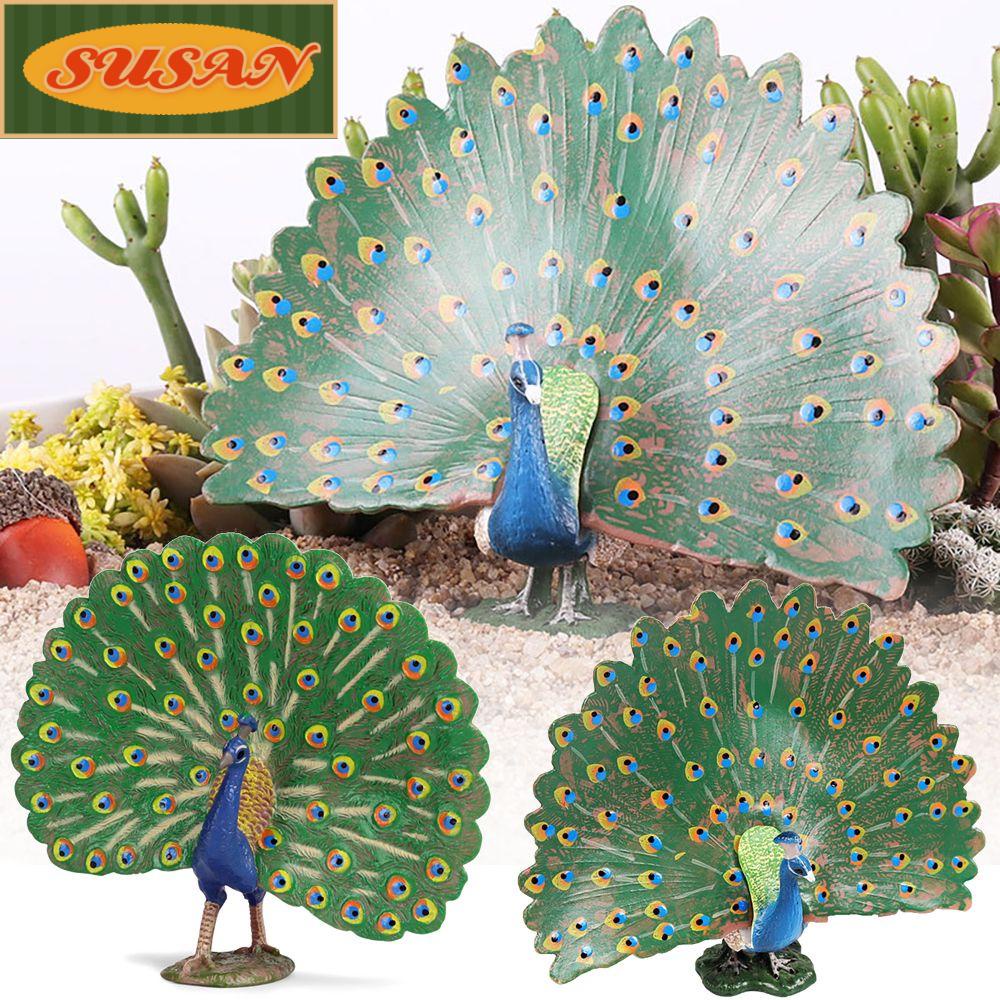 Mô Hình Chim Công Sống Động Như Thật Trang Trí Tiểu Cảnh