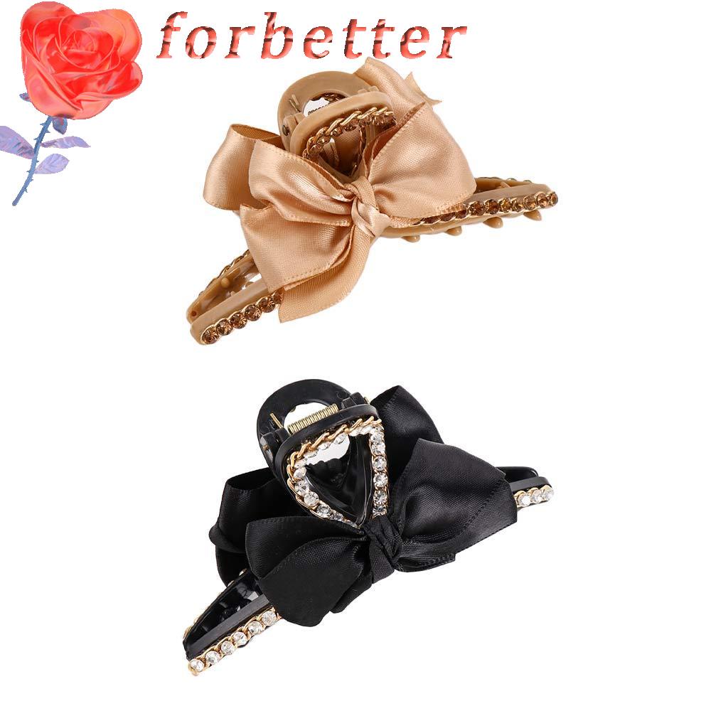 Kẹp Tóc Nơ Bướm Đính Đá Thời Trang|Kẹp Tóc Đuôi Ngựa Cỡ Lớn Phong Cách Hàn Quốc